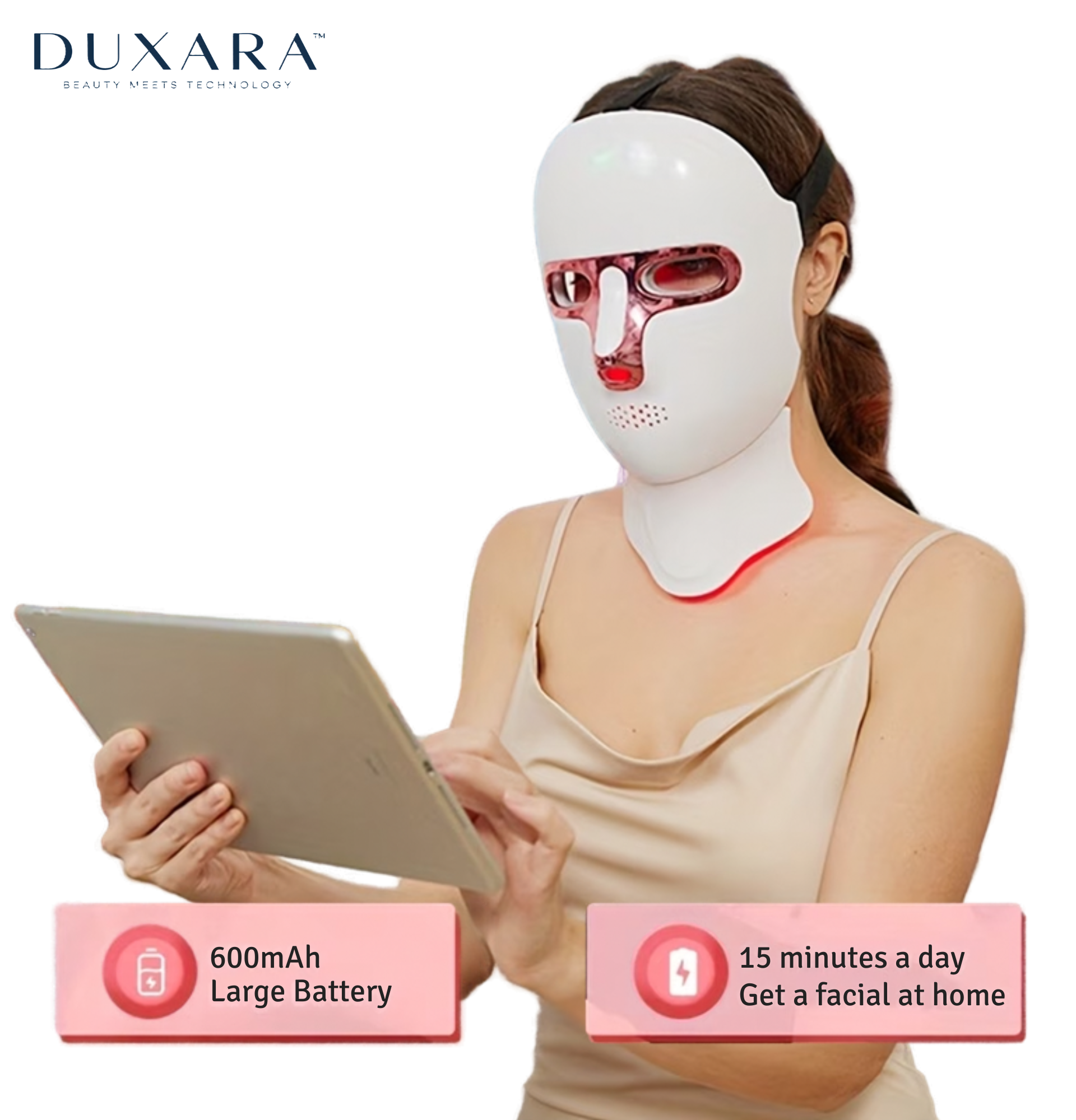 DUXARA LumiGlow 7-Color Facial Skincare Device USB Rechargeable - Image 4